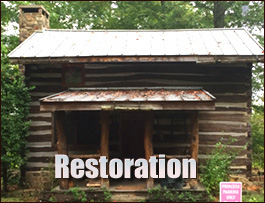Historic Log Cabin Restoration  Whiteville, North Carolina